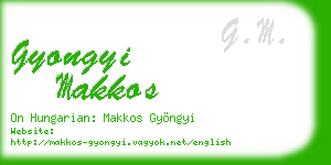 gyongyi makkos business card