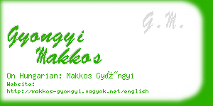 gyongyi makkos business card